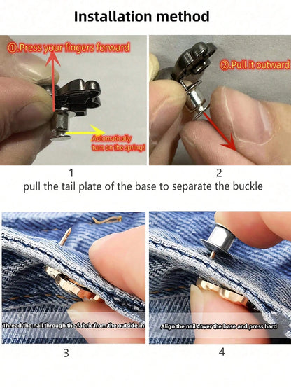 1pc High Quality Floral Waist Cincher Brooch, Women Durable Fashion Detachable Pant Clip, Suitable For Jeans, Skirts, Pants, Bags, Ideal For Girls, Students, Ladies, Travel, Outdoor