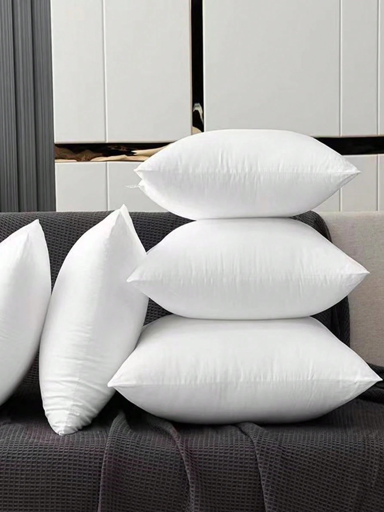 1pc Highly Comfortable & Ultra Soft Square Throw Pillow- Ergonomic Neck & Back Support, Plush & Luxurious Feather-Fill, Ideal For Bedroom, Living Room, Hotels- Single, High Elasticity, Luxurious, Ae