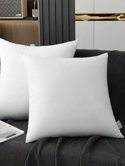 1pc Highly Comfortable & Ultra Soft Square Throw Pillow- Ergonomic Neck & Back Support, Plush & Luxurious Feather-Fill, Ideal For Bedroom, Living Room, Hotels- Single, High Elasticity, Luxurious, Ae