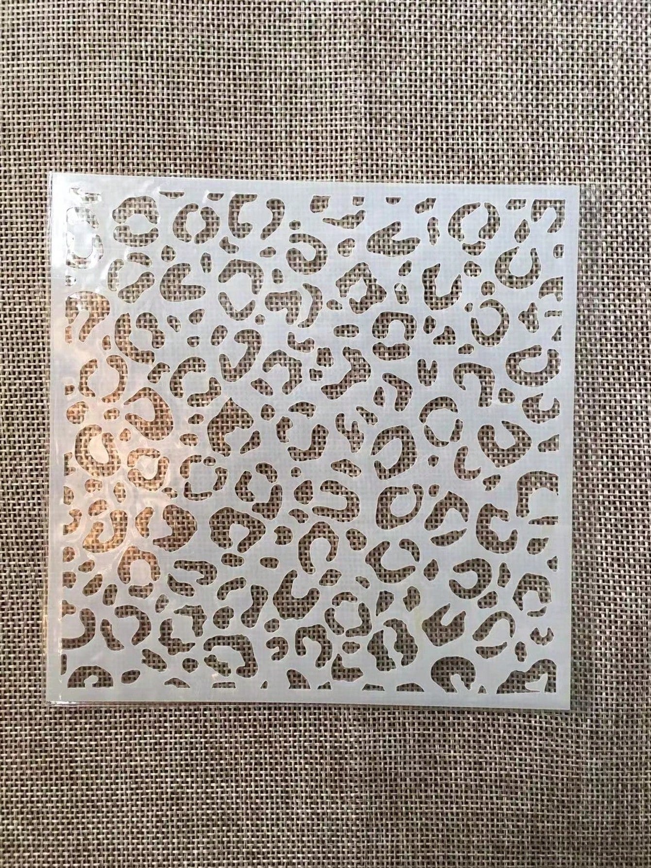 1pc Hollow Leopard Print Drawing Stencil, Modern Painting Template For Students Back To School