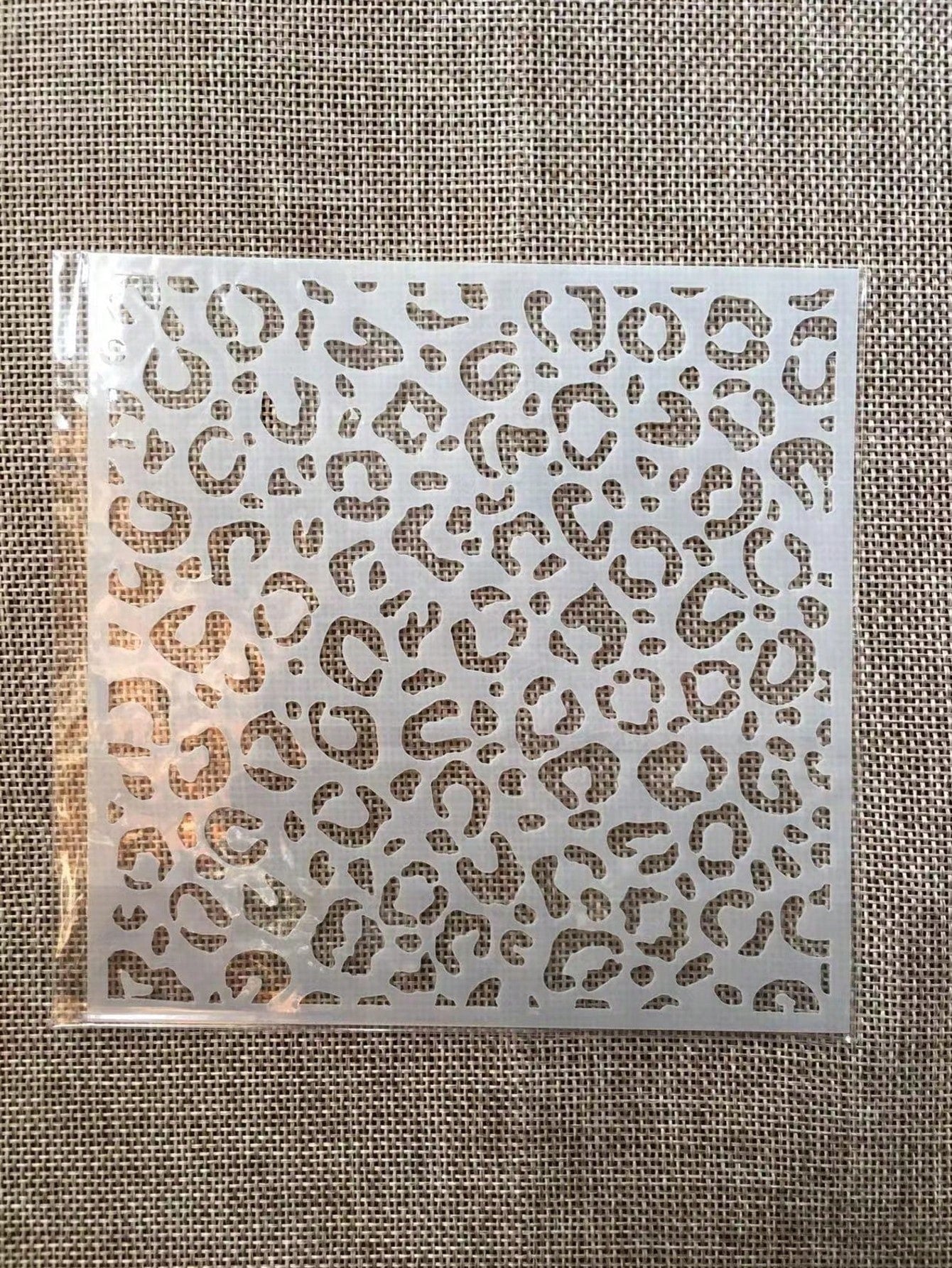 1pc Hollow Leopard Print Drawing Stencil, Modern Painting Template For Students Back To School