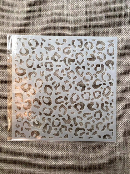 1pc Hollow Leopard Print Drawing Stencil, Modern Painting Template For Students Back To School