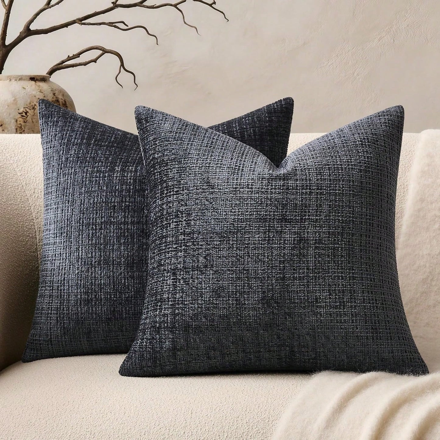 1pc Ivory Soft Texture Pillow Cover (Inner Pillow Not Included), Size 18x18 Inches, Cream Soft Velvet Decorative Neutral Beige Throw Pillow Case, Suitable For Sofa, Bed, Living Room, Bedroom, Farmhous