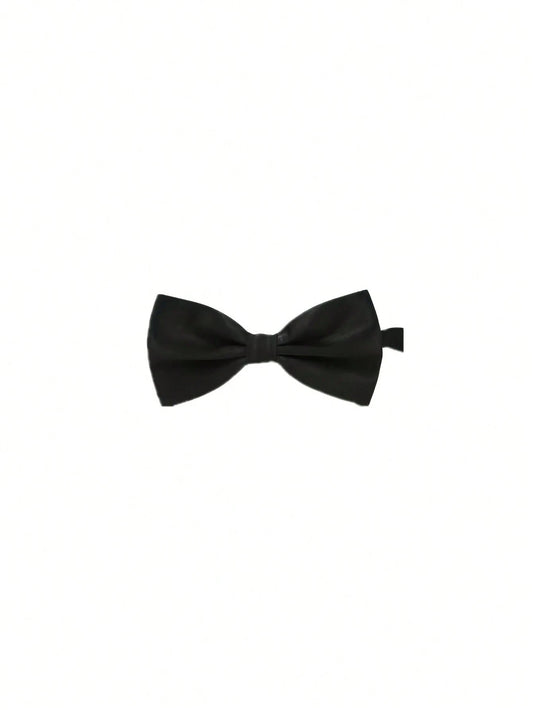 1pc Kids Pre-Tied Necktie And Bow Tie, Suitable For Uniform, Back To School, Work, Formal Gatherings, Celebrations And Daily Wear