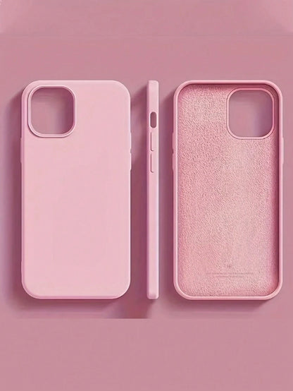 1pc Luxury Liquid Silicone Phone Case, Compatible With IPhone 17/17 Air/17 Pro/17 Pro Max/16/16 Pro/16 Plus/16 Pro Max, Protective Cover For IPhone 16 Pro Max, Shock-Absorbing