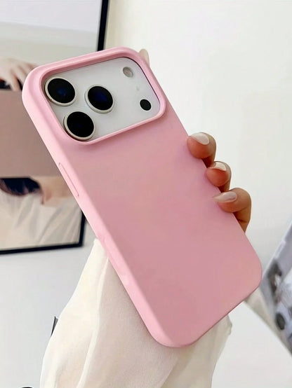1pc Luxury Liquid Silicone Phone Case, Compatible With IPhone 17/17 Air/17 Pro/17 Pro Max/16/16 Pro/16 Plus/16 Pro Max, Protective Cover For IPhone 16 Pro Max, Shock-Absorbing