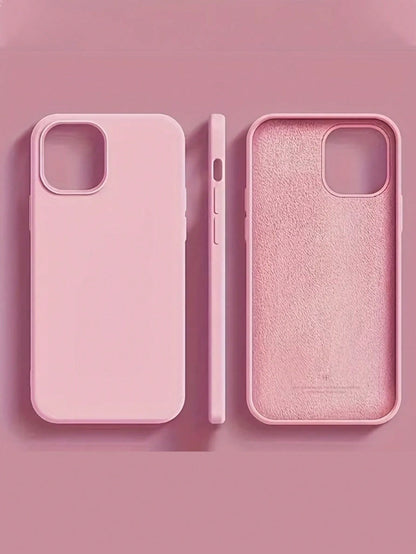 1pc Luxury Liquid Silicone Phone Case, Compatible With IPhone 17/17 Air/17 Pro/17 Pro Max/16/16 Pro/16 Plus/16 Pro Max, Protective Cover For IPhone 16 Pro Max, Shock-Absorbing