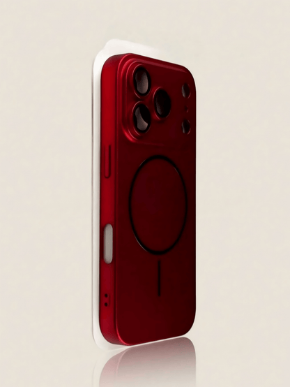 1pc Luxury Metal Paint Camera Protection Electroplated Matte Magnetic Texture Phone Case, Suitable For IPhone 17 Pro Max Air 16 15 14 13 12 Pro Max Plus Wireless Charging
