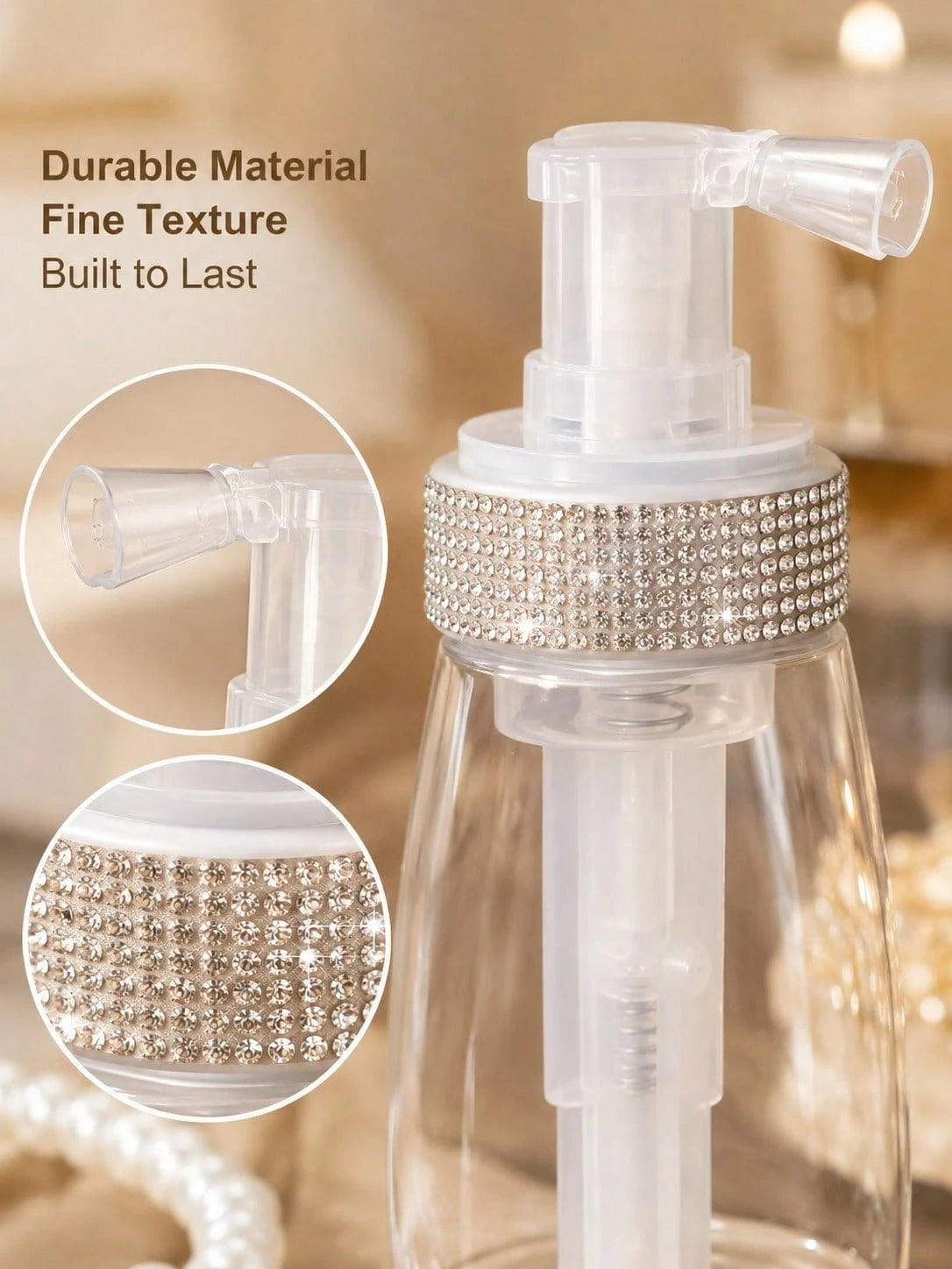 1PC Medicinal Spray Powder Bottle, Medicinal Spray Powder Bottle, Rhinestone Decorated Cosmetic Powder Dispenser Bottle, Fluffy Powder Spray Bottle, Suitable For Various Powder Dispenser Bottles, With