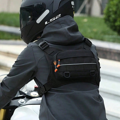 1pc Men's Chest Bag, Motorcycle, Bicycle Riding Bag, Outdoor Sports Training Fitness Chest Bag, Lure Fly Fishing Bag, Wilderness Exploration, Camping Personal Item Storage Bag, Lightweight Outdoor Bag