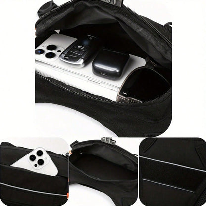 1pc Men's Chest Bag, Motorcycle, Bicycle Riding Bag, Outdoor Sports Training Fitness Chest Bag, Lure Fly Fishing Bag, Wilderness Exploration, Camping Personal Item Storage Bag, Lightweight Outdoor Bag