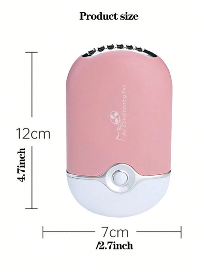 1pc Mini Eyelash Fan, Suitable For Eyelash Extension, Portable Eyelash Fan Dryer, Handheld Rechargeable USB Eyelash Fan, Built-In Sponge Cooling Air Conditioner Fan, Suitable For Eyelash Extension Man
