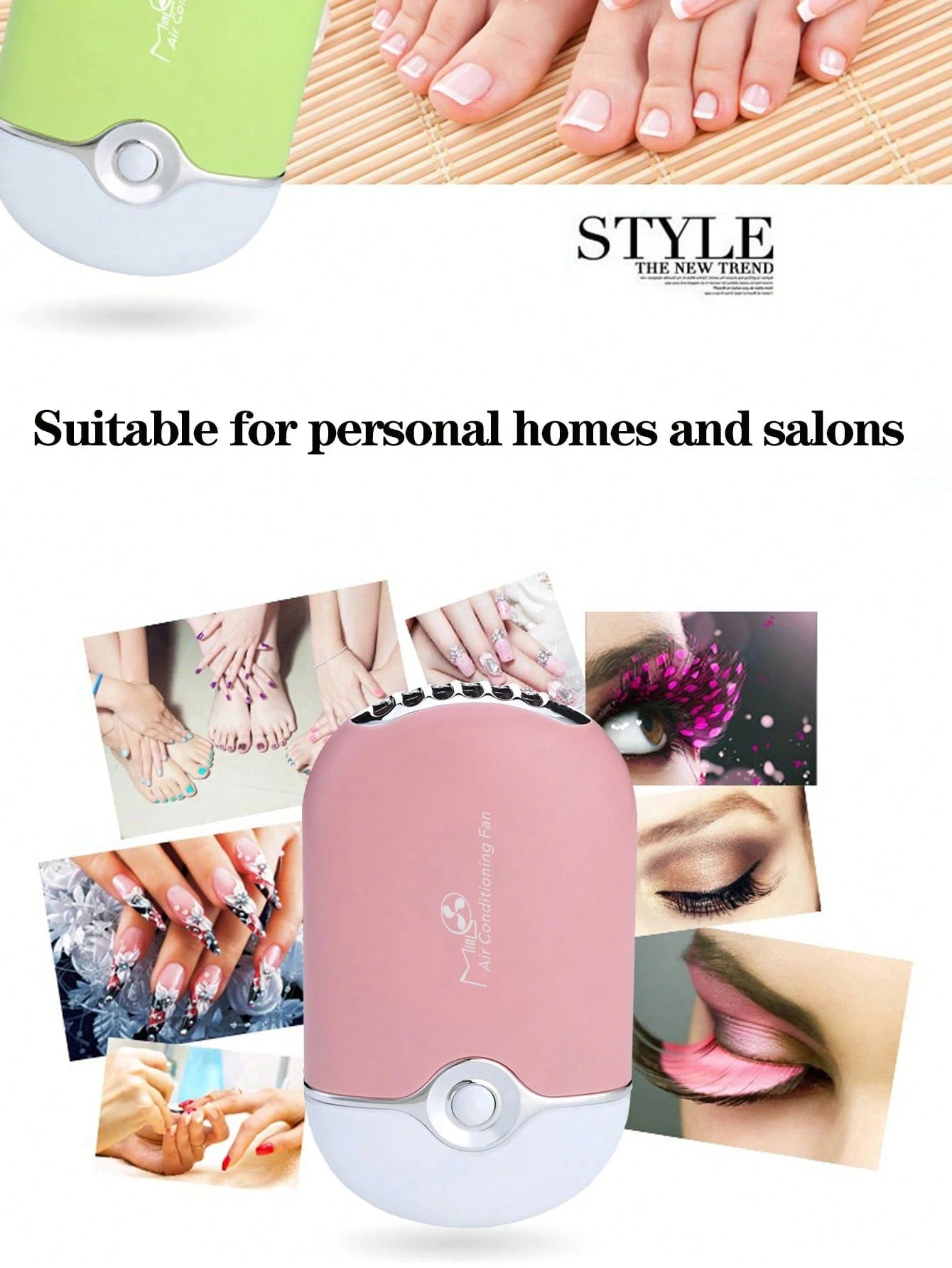 1pc Mini Eyelash Fan, Suitable For Eyelash Extension, Portable Eyelash Fan Dryer, Handheld Rechargeable USB Eyelash Fan, Built-In Sponge Cooling Air Conditioner Fan, Suitable For Eyelash Extension Man