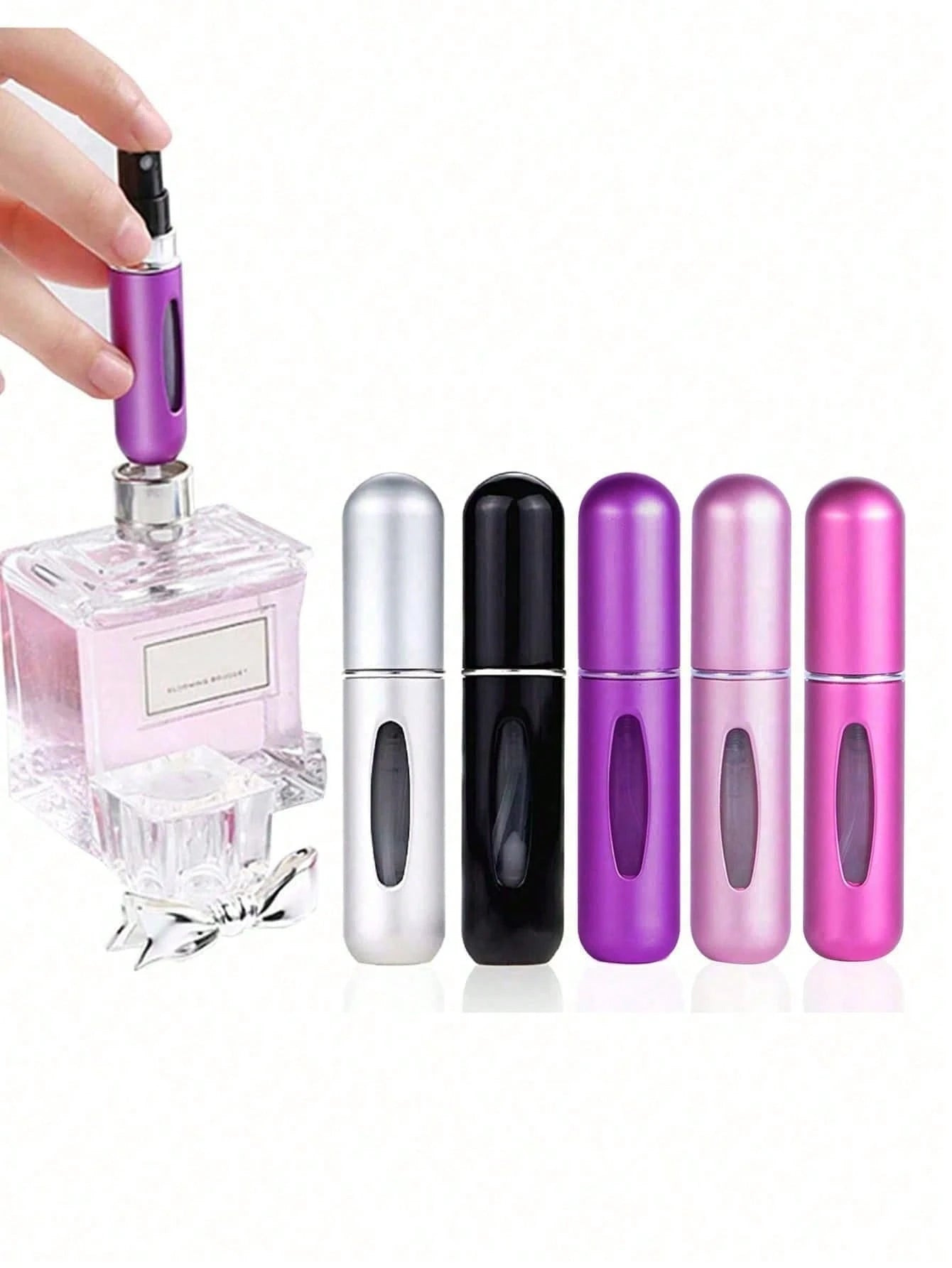1pc Mini Refillable Travel Perfume Spray Bottle, Portable Perfume Pump Case, Fragrance Empty Spray Bottle, Suitable For Travel And Outings, Gift For Girls, Women, Mothers, Back To School Perfume Bottl