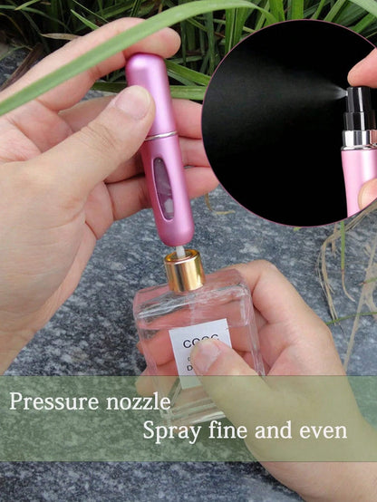 1pc Mini Refillable Travel Perfume Spray Bottle, Portable Perfume Pump Case, Fragrance Empty Spray Bottle, Suitable For Travel And Outings, Gift For Girls, Women, Mothers, Back To School Perfume Bottl