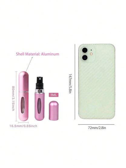 1pc Mini Refillable Travel Perfume Spray Bottle, Portable Perfume Pump Case, Fragrance Empty Spray Bottle, Suitable For Travel And Outings, Gift For Girls, Women, Mothers, Back To School Perfume Bottl