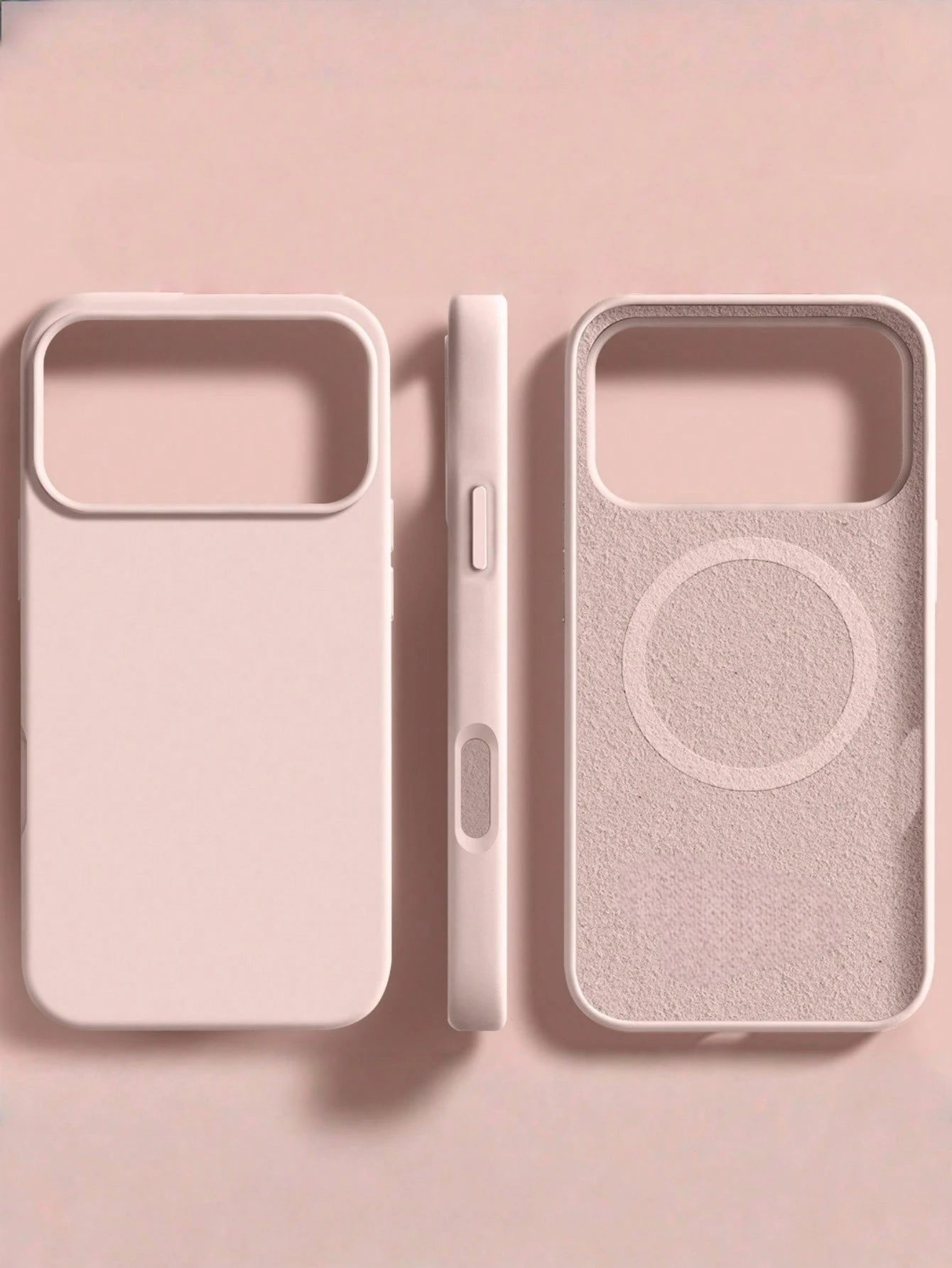 1pc Minimalist Liquid Silicone Magnetic Wireless Charging Phone Case Compatible With IPhone 17 Air 16 14 13 12 15 Pro Max Plus, With Velvet Camera Protection