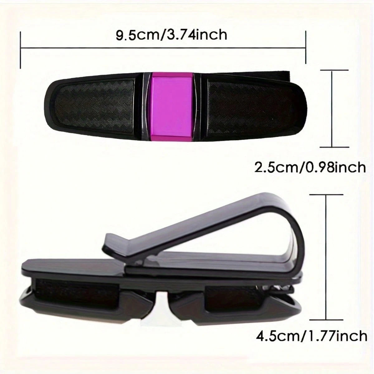 1pc Multi-Function Car Glasses Holder, 180-Degree Rotatable Automotive Glasses Storage Clip, Universal Interior Storage Accessory