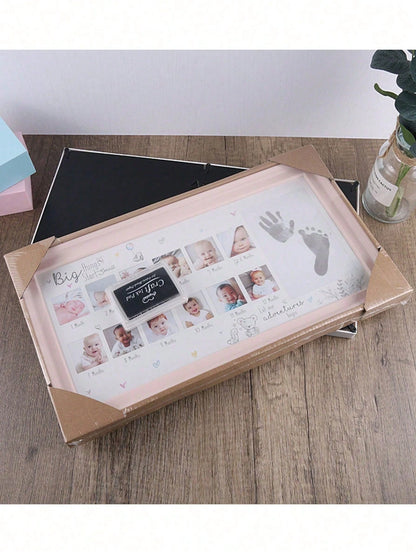 1pc MY FIRST YEAR Baby Growth Portrait Memorial Photo Frame, Wall Hanging & Tabletop Plastic First Birthday Photo Frame