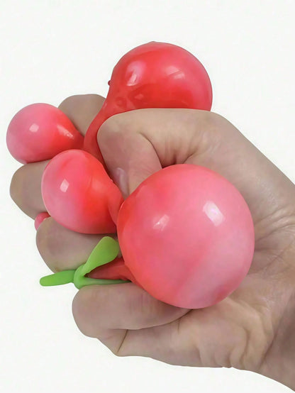 1pc New Extra-Large Strawberry Slow Rebound Toy, Giant Squeezing Toy, PU-Filled Sensory Toy, Stress-Relieving Game Toy, Suitable For Adults,Color, Style & Packaging Random