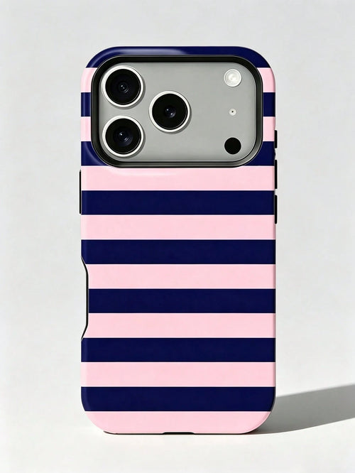 1pc New Glossy Artistic Purple Striped Pattern 2-In-1 Phile Shell Full Coverage Phone Hard Case, Suitable For IPhone 17 Pro Max/17Pro/17e/16e/16 Pro Max/15 Pro Max/14 Pro Max/13Pro/12/11/XR/XS Max/7/8