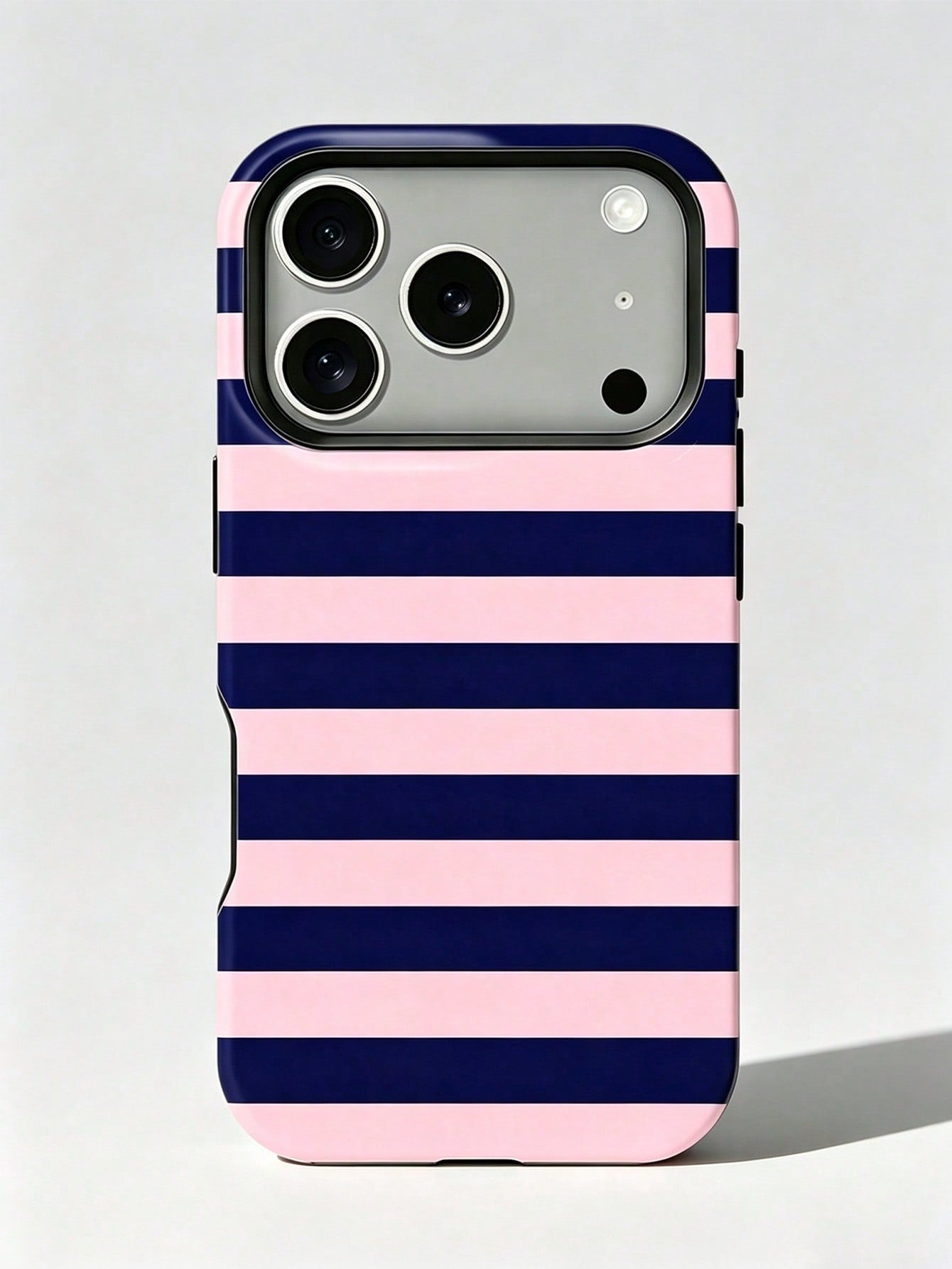 1pc New Glossy Artistic Purple Striped Pattern 2-In-1 Phile Shell Full Coverage Phone Hard Case, Suitable For IPhone 17 Pro Max/17Pro/17e/16e/16 Pro Max/15 Pro Max/14 Pro Max/13Pro/12/11/XR/XS Max/7/8