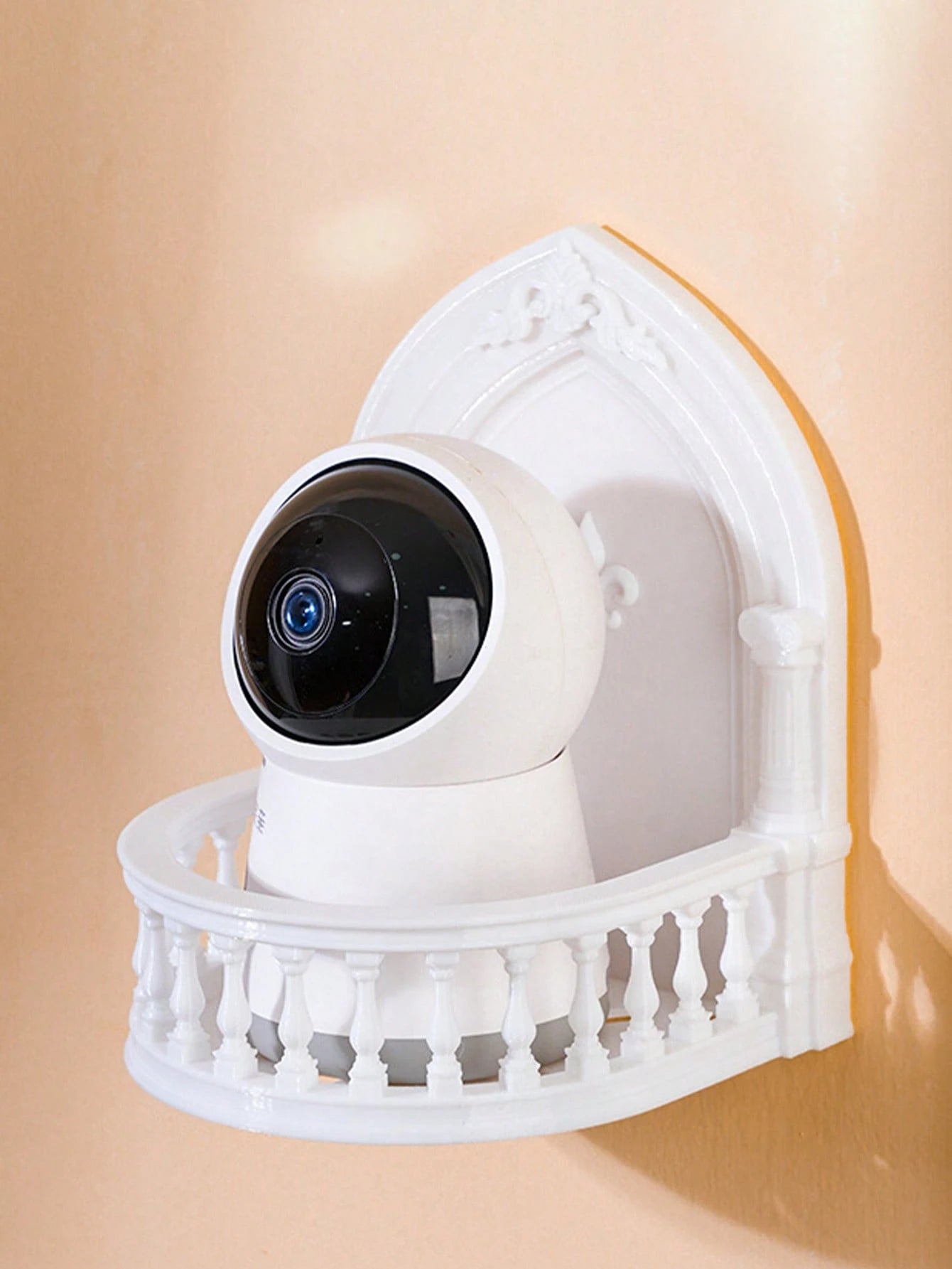 1pc No-Drill Hole Camera Mount Holder, Suitable For Kids Room, Surveillance Camera, Wall-Mounted Storage Rack, No-Drill Hole Security Camera, Home Organization
