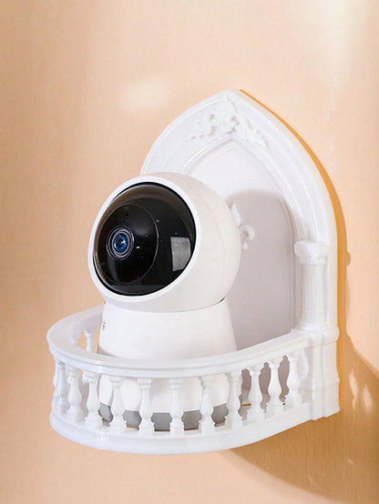 1pc No-Drill Hole Camera Mount Holder, Suitable For Kids Room, Surveillance Camera, Wall-Mounted Storage Rack, No-Drill Hole Security Camera, Home Organization