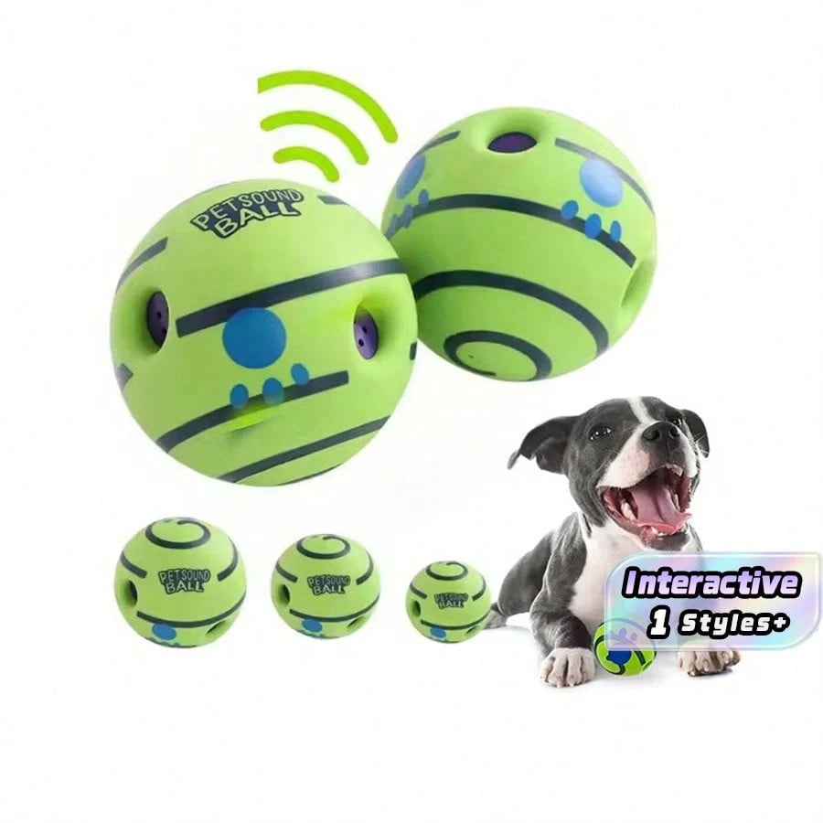 1PC Of Large Wobble Dog Toys Ball,Shake Make Fun Giggle Sound, Squeaky Dog Toys Ball, Chewing Ball For Training Teeth Cleaning Herding Balls Indoor Outdoor Dog Gifts For Medium Large Dogs