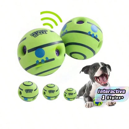 1PC Of Large Wobble Dog Toys Ball,Shake Make Fun Giggle Sound, Squeaky Dog Toys Ball, Chewing Ball For Training Teeth Cleaning Herding Balls Indoor Outdoor Dog Gifts For Medium Large Dogs