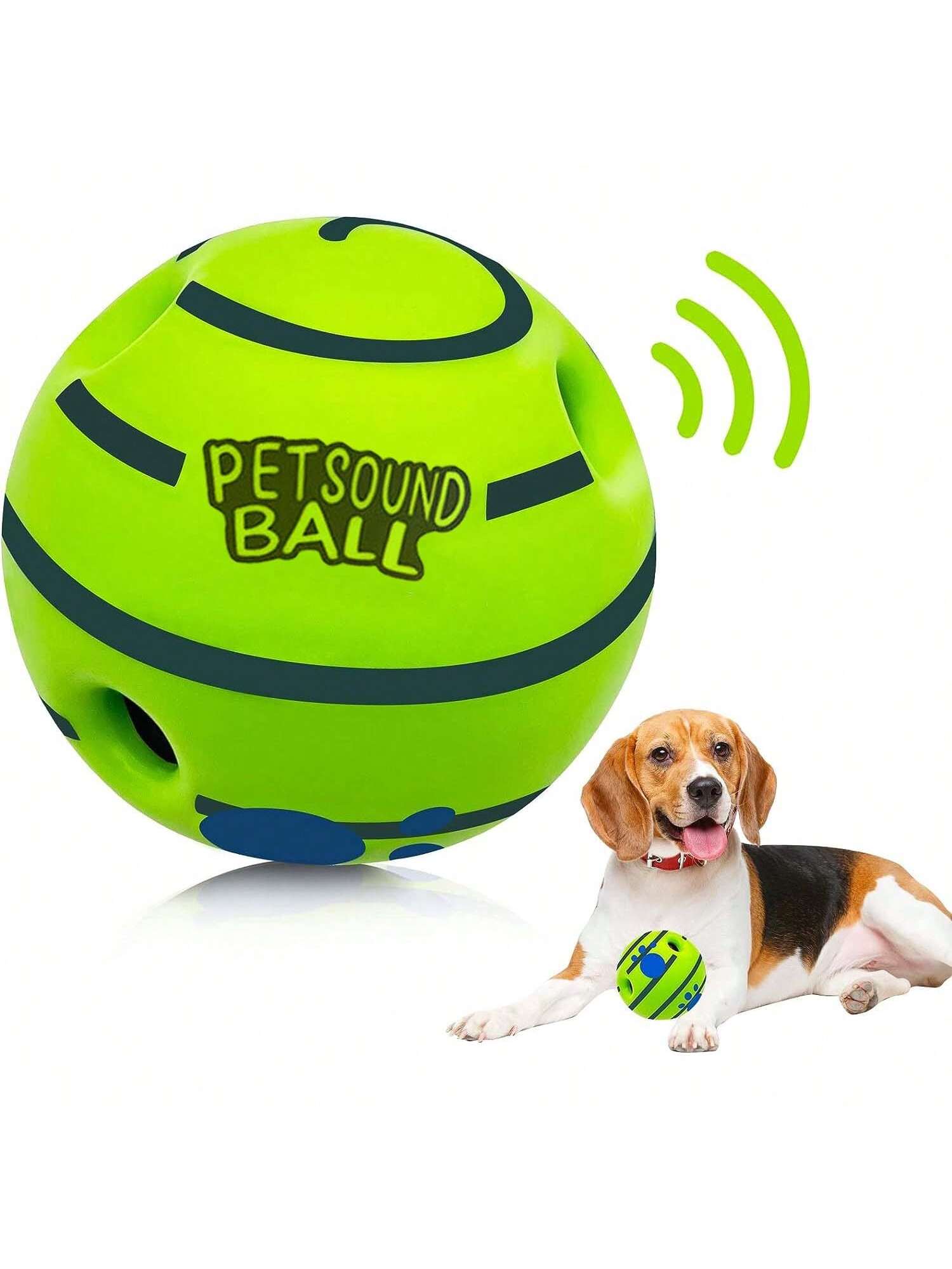 1PC Of Large Wobble Dog Toys Ball,Shake Make Fun Giggle Sound, Squeaky Dog Toys Ball, Chewing Ball For Training Teeth Cleaning Herding Balls Indoor Outdoor Dog Gifts For Medium Large Dogs