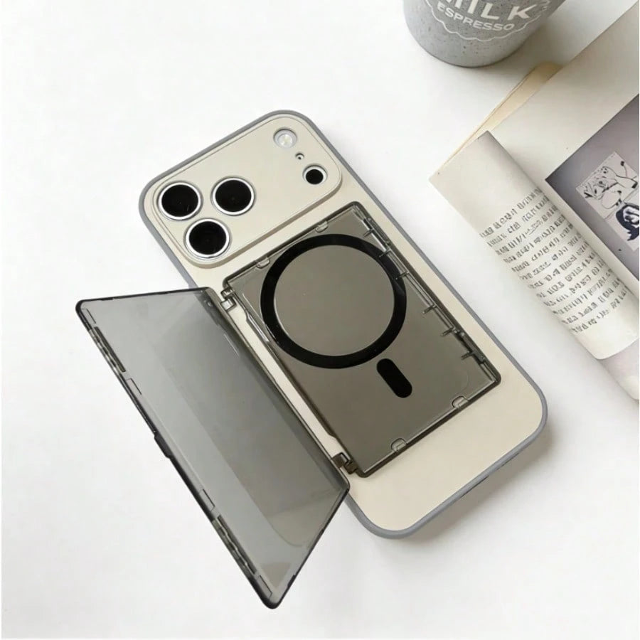 1PC Open-Sided Magnetic Flip Card Holder With PC Shell-, Scratch-Resistant, And Pressure-Resistant, With A Crystal-Clear Finish. High-Transparency Tri-Color Options: Transparent White, Transparent Or