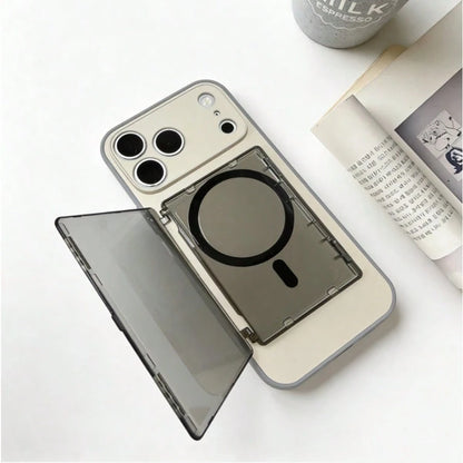 1PC Open-Sided Magnetic Flip Card Holder With PC Shell-, Scratch-Resistant, And Pressure-Resistant, With A Crystal-Clear Finish. High-Transparency Tri-Color Options: Transparent White, Transparent Or