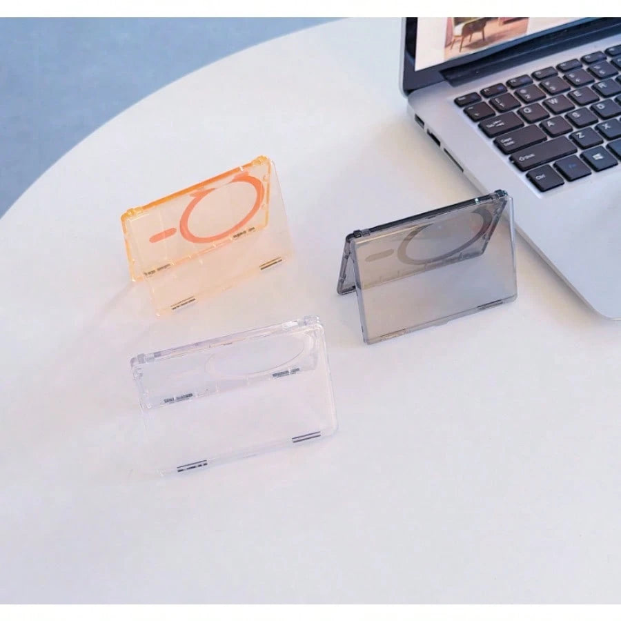 1PC Open-Sided Magnetic Flip Card Holder With PC Shell-, Scratch-Resistant, And Pressure-Resistant, With A Crystal-Clear Finish. High-Transparency Tri-Color Options: Transparent White, Transparent Or