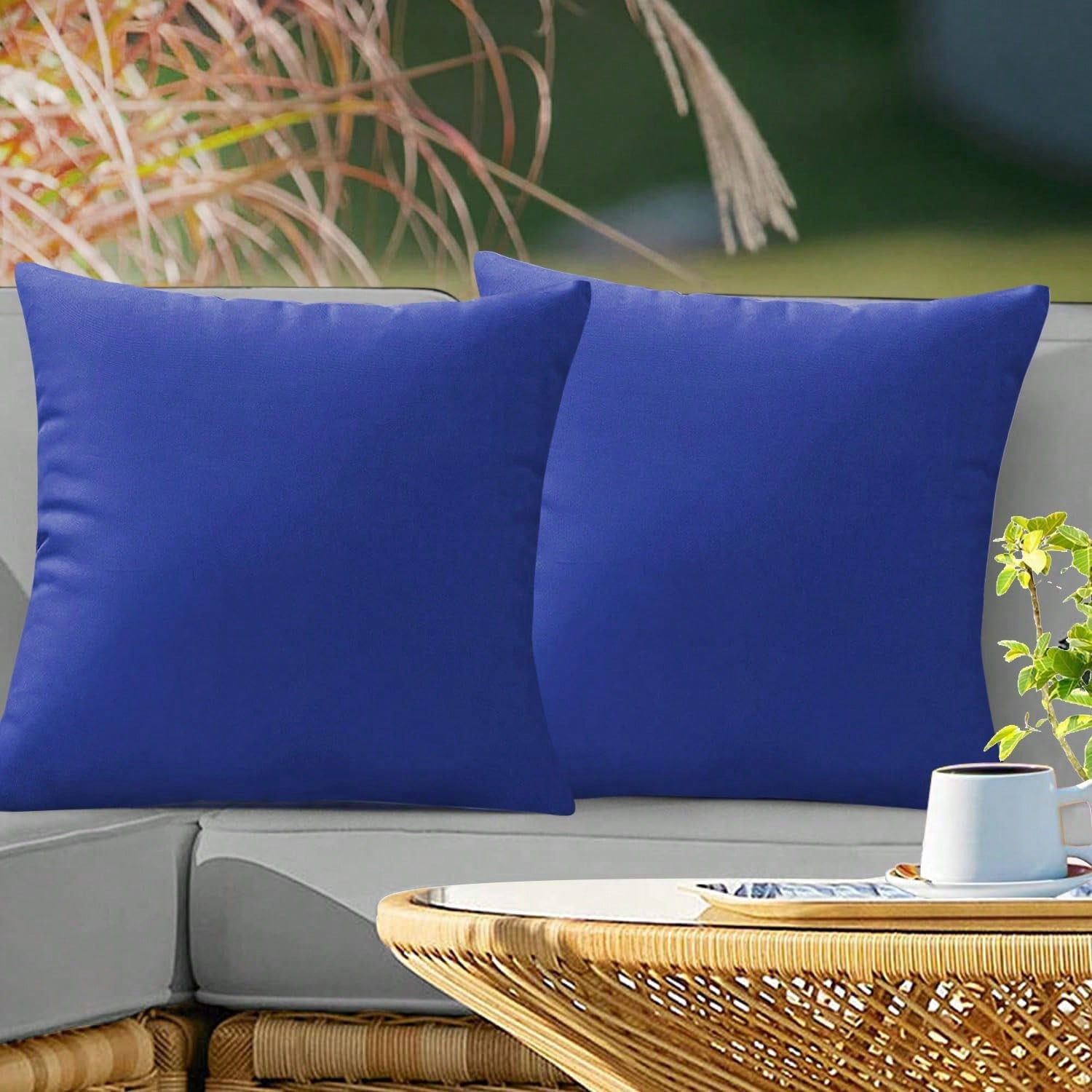 1pc Outdoor Waterproof Throw Pillow Covers Decorative Square Cushion Case Patio Pillows For Couch