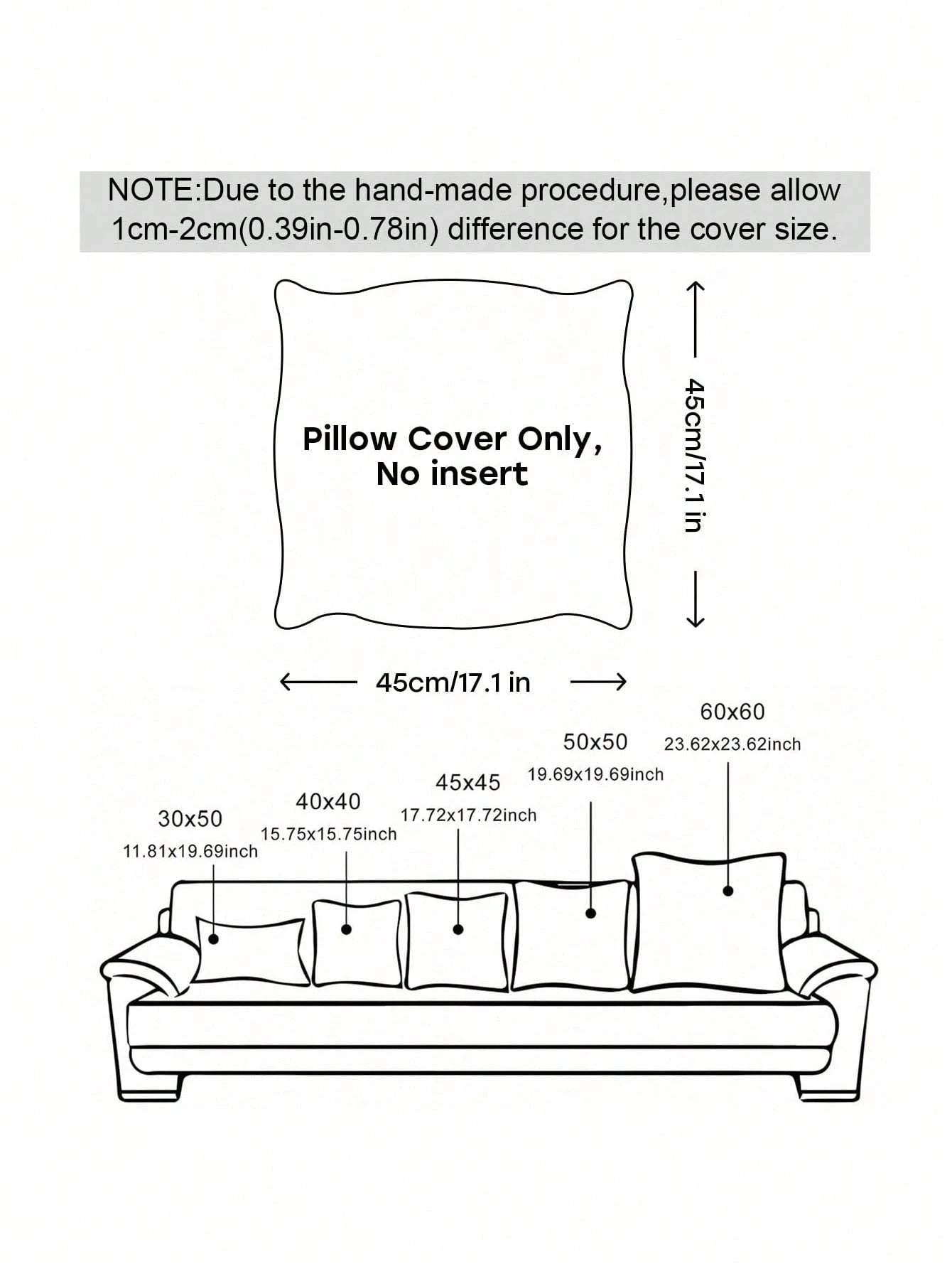 1pc Outdoor Waterproof Throw Pillow Covers Decorative Square Cushion Case Patio Pillows For Couch