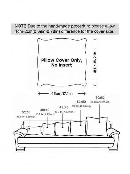 1pc Outdoor Waterproof Throw Pillow Covers Decorative Square Cushion Case Patio Pillows For Couch