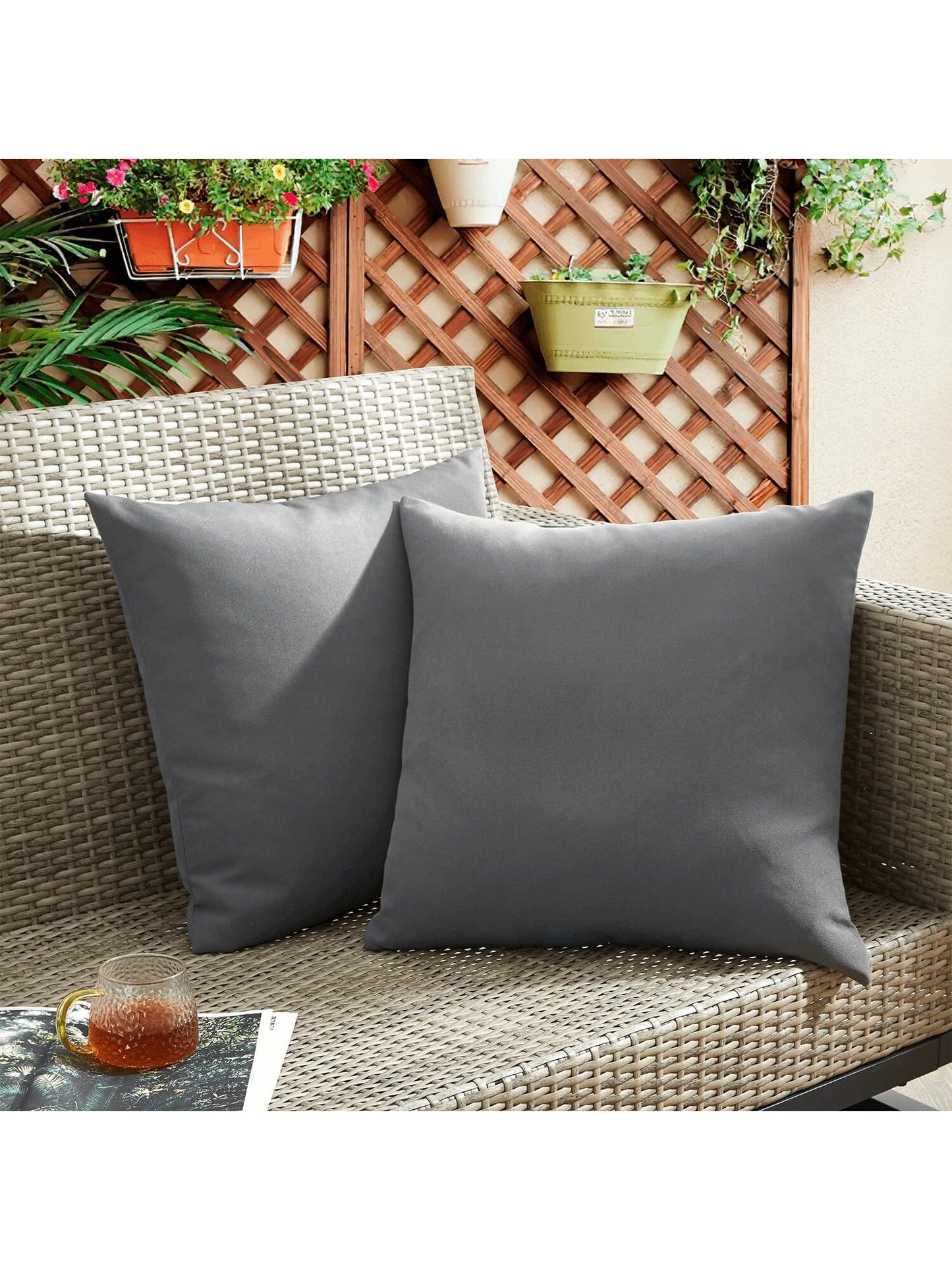 1pc Outdoor Waterproof Throw Pillow Covers Decorative Square Cushion Case Patio Pillows For Couch