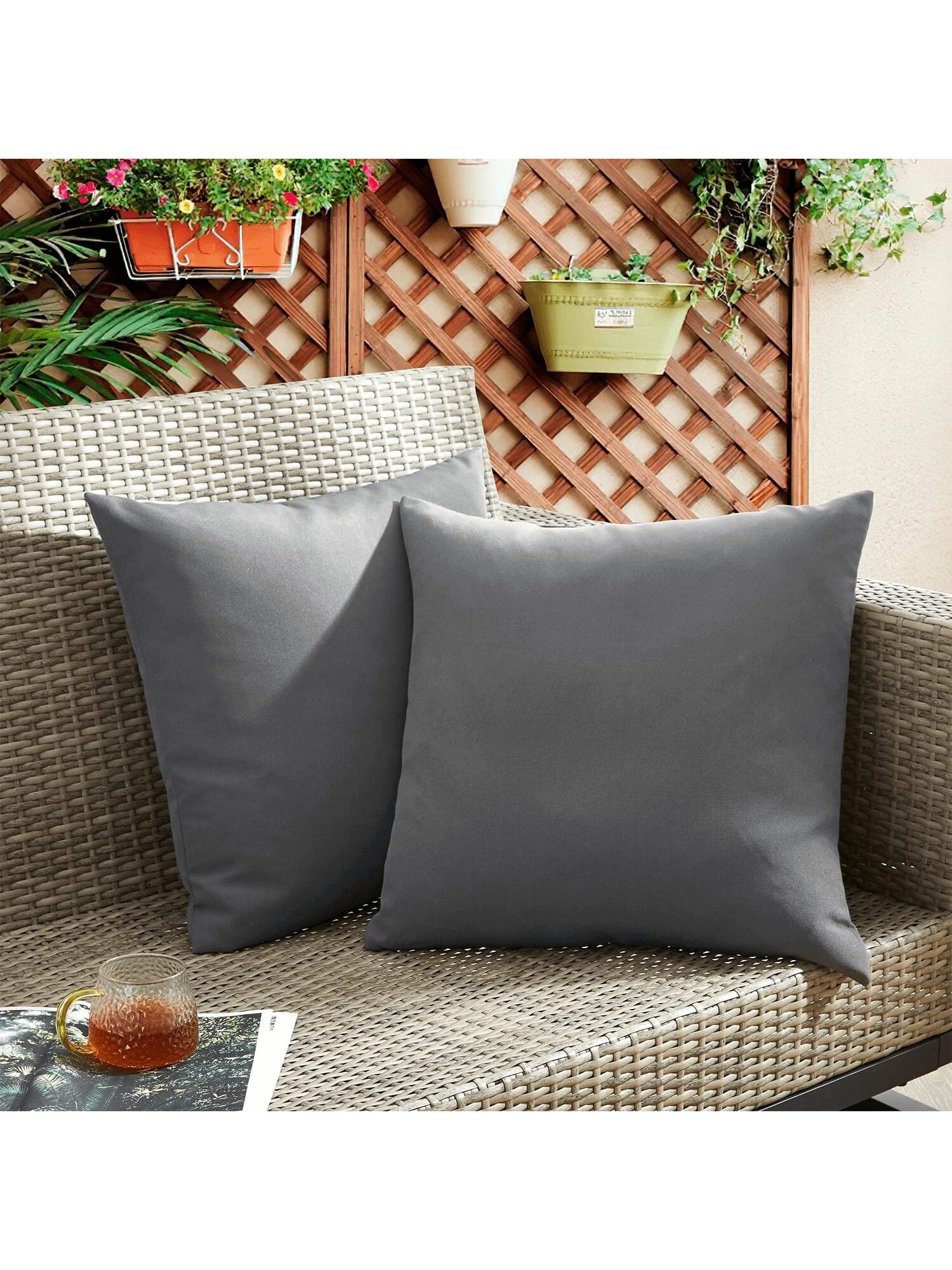 1pc Outdoor Waterproof Throw Pillow Covers Decorative Square Cushion Case Patio Pillows For Couch