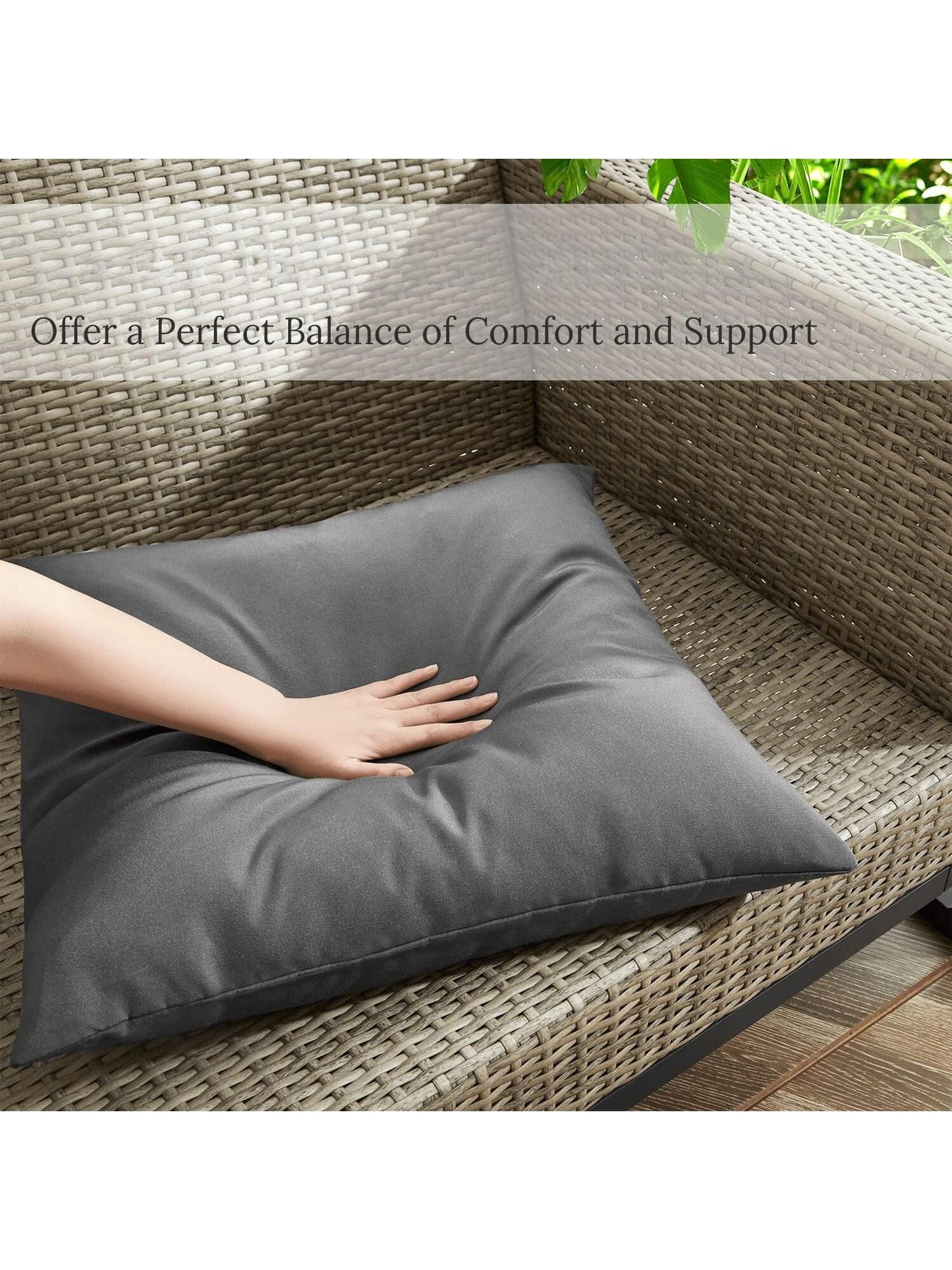 1pc Outdoor Waterproof Throw Pillow Covers Decorative Square Cushion Case Patio Pillows For Couch