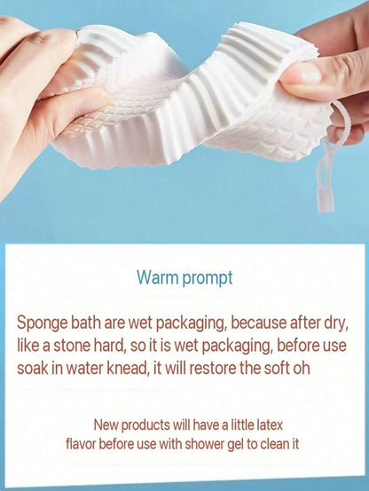 1pc Painless Exfoliating Sponge For Body Scrub, Grey,Bag,Organizer,Storage,Hair Clips