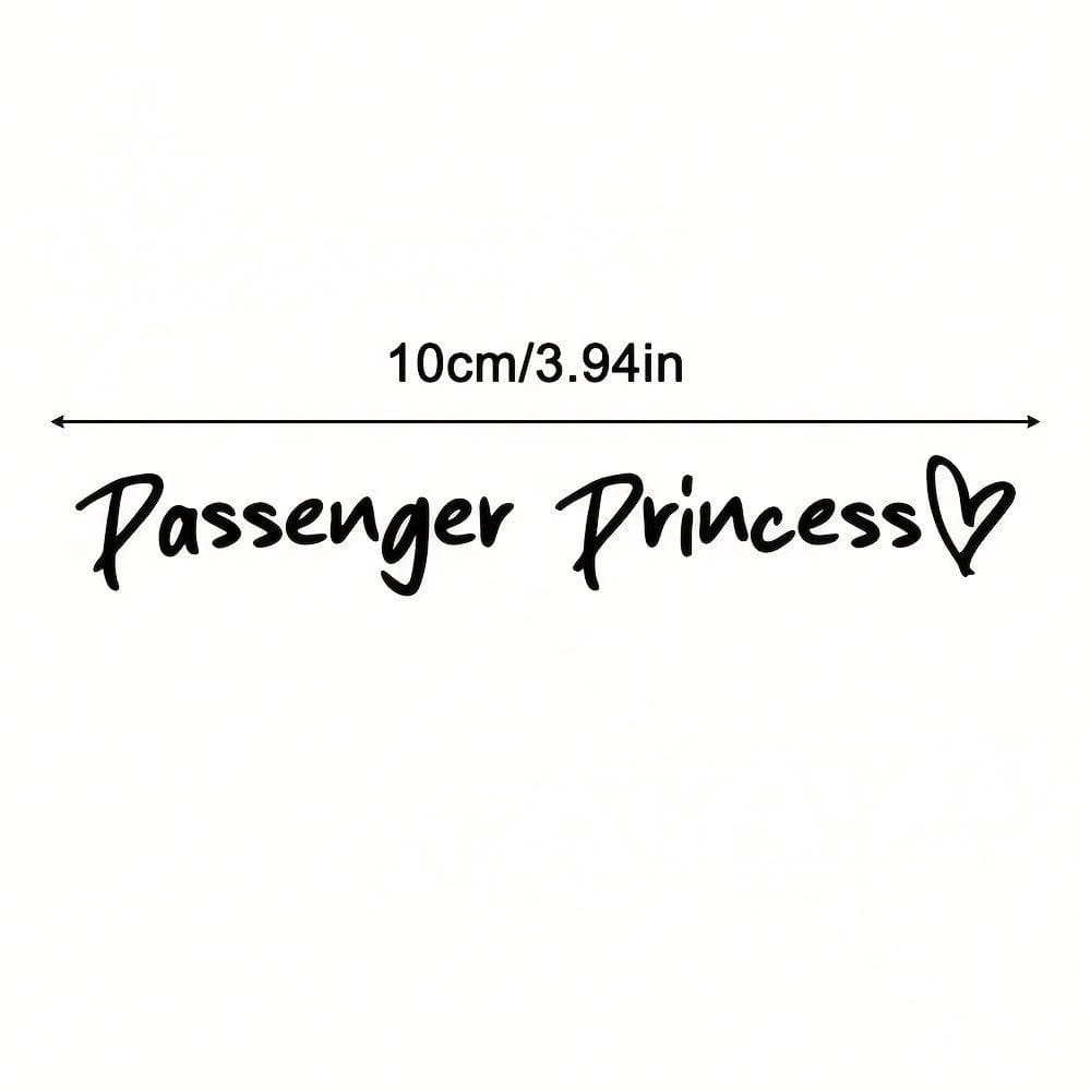 1pc Passenger Princess Rearview Mirror Sticker, Waterproof Removable Vinyl. Easy To Apply, Fit All Cars. Cute Letter Design, Stylish Interior Decor Perfect For Female Drivers.