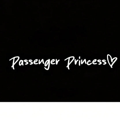 1pc Passenger Princess Rearview Mirror Sticker, Waterproof Removable Vinyl. Easy To Apply, Fit All Cars. Cute Letter Design, Stylish Interior Decor Perfect For Female Drivers.
