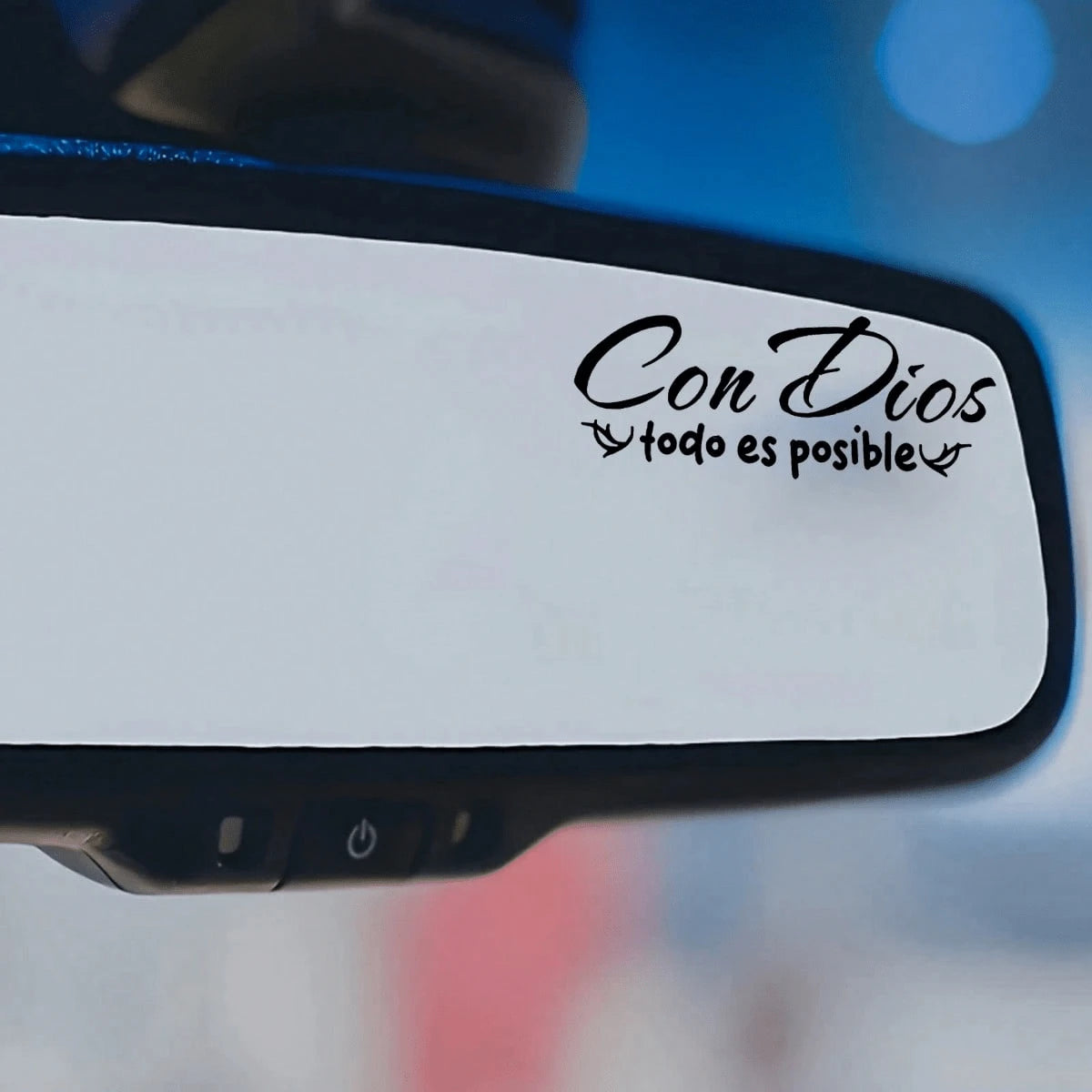 1pc Passenger Princess Rearview Mirror Sticker, Waterproof Removable Vinyl. Easy To Apply, Fit All Cars. Cute Letter Design, Stylish Interior Decor Perfect For Female Drivers.