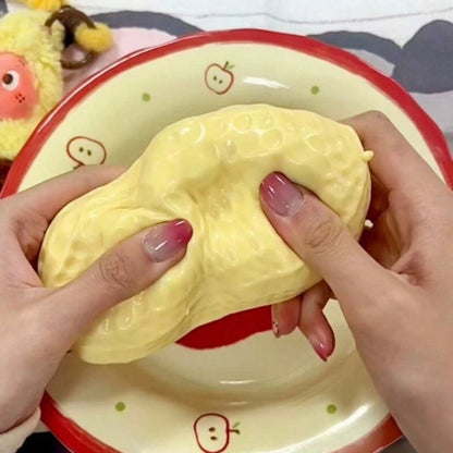 1pc Peanut Stress Ball Crunchy Squeeze Ball Squishy Toy, Buttery-Soft Feel Fidget Toy ASMR Sensory Anti Stress Toys For Adults, Birthday Gift, Holiday Gift, Perfect Gift--Squishy-Squishys-Squishies-Sq