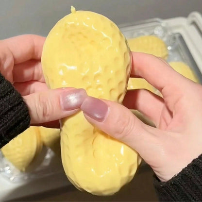 1pc Peanut Stress Ball Crunchy Squeeze Ball Squishy Toy, Buttery-Soft Feel Fidget Toy ASMR Sensory Anti Stress Toys For Adults, Birthday Gift, Holiday Gift, Perfect Gift--Squishy-Squishys-Squishies-Sq