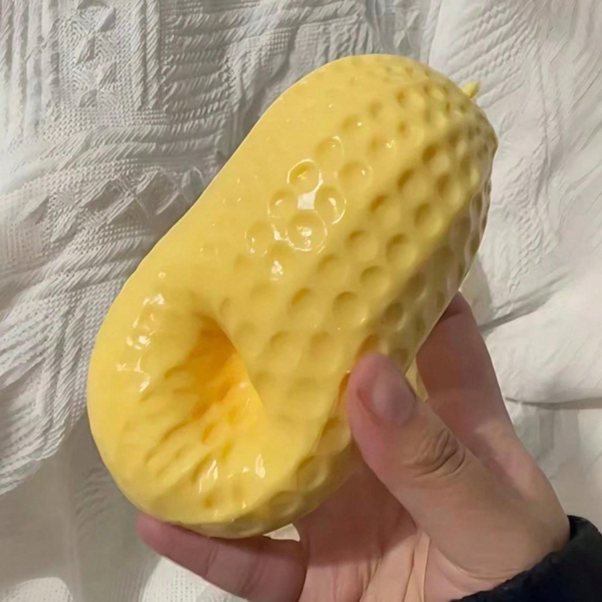 1pc Peanut Stress Ball Crunchy Squeeze Ball Squishy Toy, Buttery-Soft Feel Fidget Toy ASMR Sensory Anti Stress Toys For Adults, Birthday Gift, Holiday Gift, Perfect Gift--Squishy-Squishys-Squishies-Sq