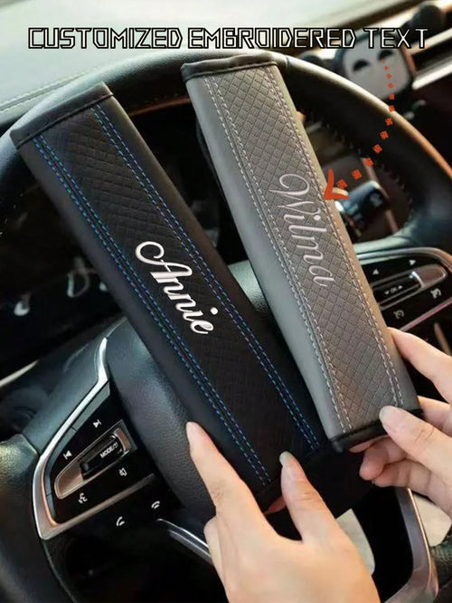 1pc Personalized Car Seat Belt Cover, Car Safety Belt Pad, Car Interior Accessories, Seat Belt Shoulder Pad, Protect Neck From Scratches And Friction, Funny, Personalized Gift