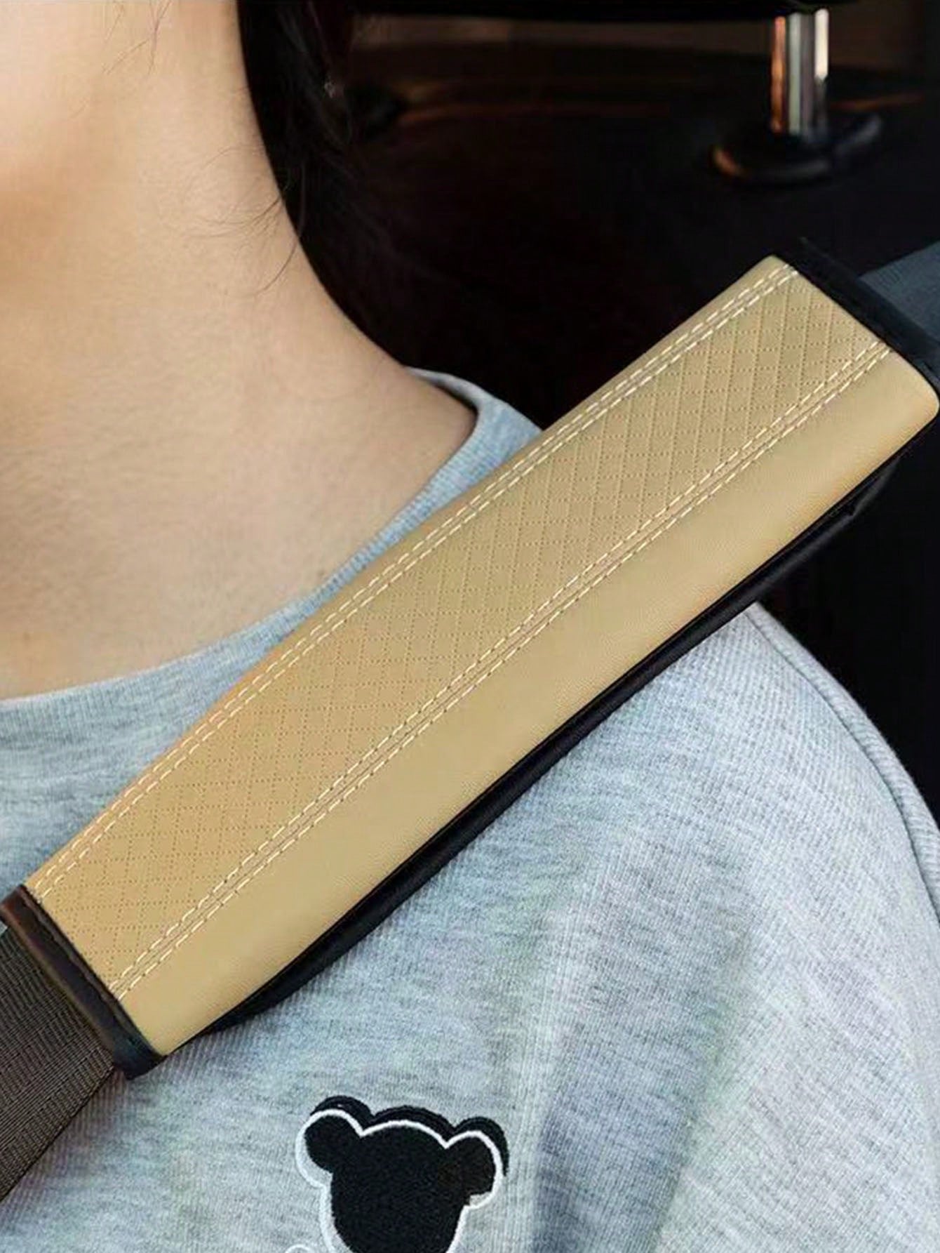 1pc Personalized Car Seat Belt Cover, Car Safety Belt Pad, Car Interior Accessories, Seat Belt Shoulder Pad, Protect Neck From Scratches And Friction, Funny, Personalized Gift