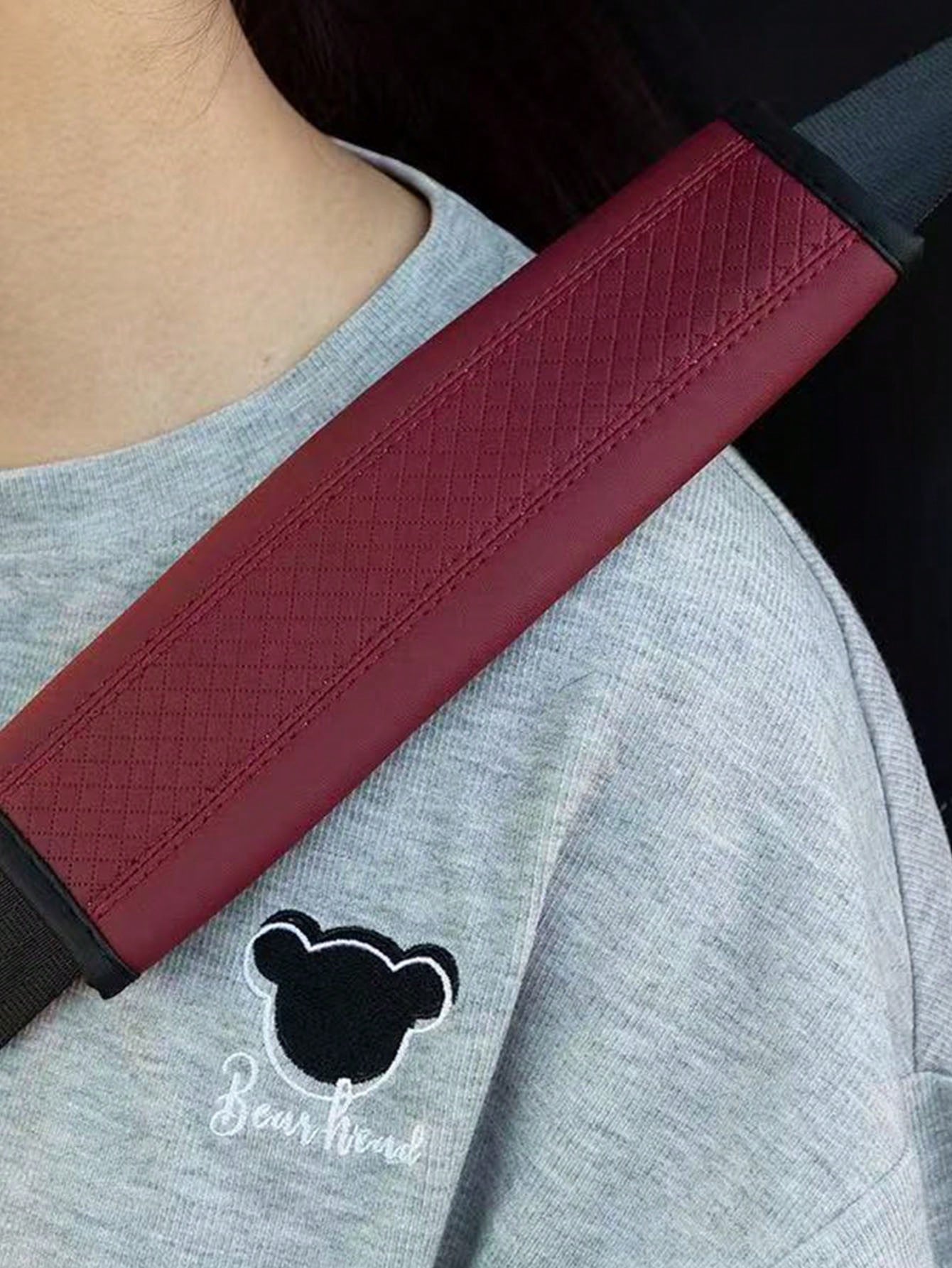 1pc Personalized Car Seat Belt Cover, Car Safety Belt Pad, Car Interior Accessories, Seat Belt Shoulder Pad, Protect Neck From Scratches And Friction, Funny, Personalized Gift